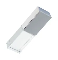 Флеш накопитель USB 2.0 Кристалл, металл/стекло, прозрачный/серебристый, 32Gb