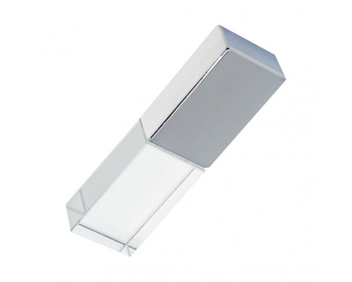 Флеш накопитель USB 2.0 Кристалл, металл/стекло, прозрачный/серебристый, 32Gb Флеш накопитель USB 2.0 Кристалл, металл/стекло, прозрачный/серебристый, 32Gb