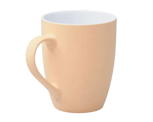 Кружка Good Morning c покрытием софт-тач, персиковая Кружка Good Morning c покрытием софт-тач, персиковая