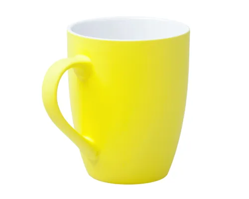 Кружка Good Morning c покрытием софт-тач, желтая Кружка Good Morning c покрытием софт-тач, желтая