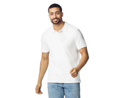 Футболка поло PREMIUM COTTON ADULT DOUBLE PIQUE, БЕЛЫЙ S