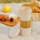 Термостакан с двойной стенкой Tender из пшеничного волокна, бежевый