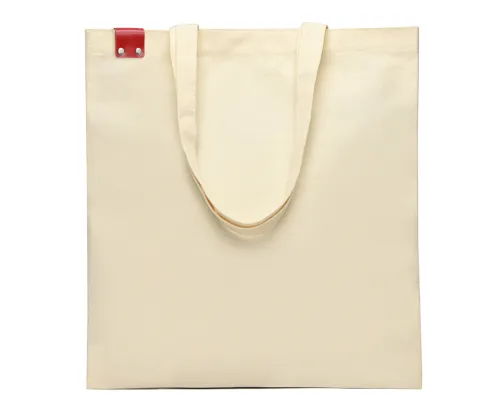 Сумка для покупок IVORY 325 г/м² с PU нашивкой, красный