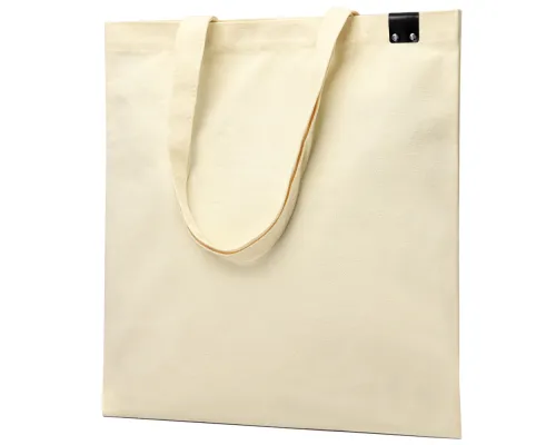 Сумка для покупок IVORY 325 г/м² с PU нашивкой, чёрный