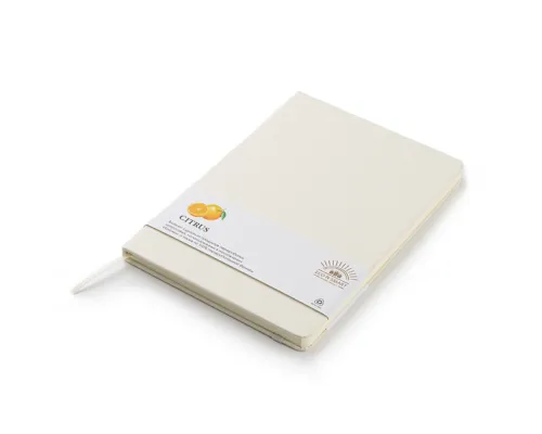 Блокнот из растительного сырья Tutti Frutti в твёрдом переплёте, цитрусовый