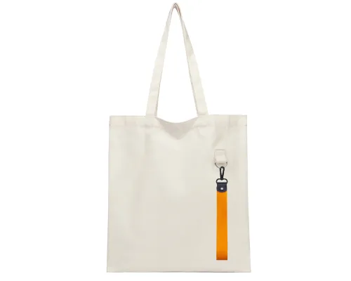 Сумка для покупок LUMISSA 325 г/м² с ремувкой, натуральный/оранжевый