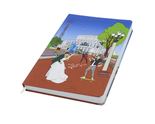 Записная книжка A5 Dziuna Театр в клетку 15,5 x 21 см
