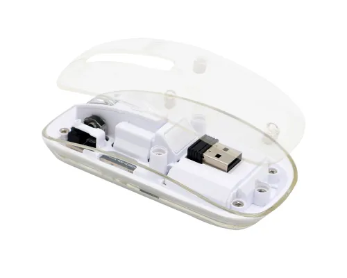 Мышь компьютерная беспроводная прозрачная Limpid, белый