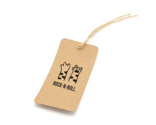 Бирка картонная на верёвке, крафт