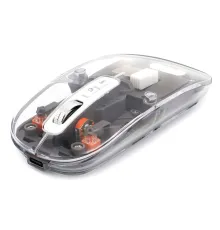 Мышь компьютерная беспроводная прозрачная Crystal, черная