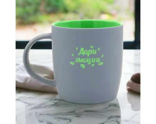 Кружка Spring, софт-тач, зеленая