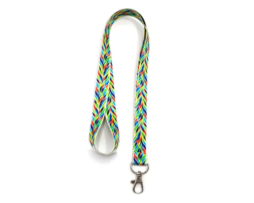 Ланъярд полноцветный Флоу с карабином, 20 мм