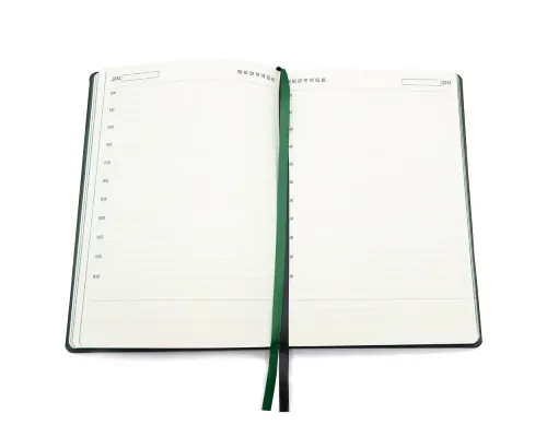 Ежедневник A5 недатированный Efemero в мягком переплёте, черный/тёмно-зеленый