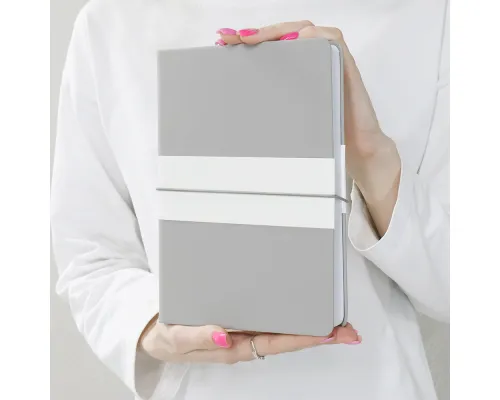 Блокнот A5 Veles в твёрдом переплёте, серый