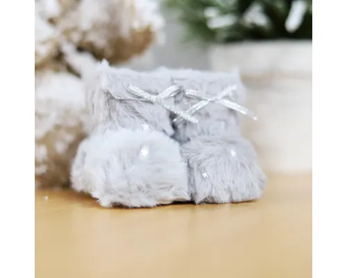 Новогоднее украшение (валенки) Бутс,серый
