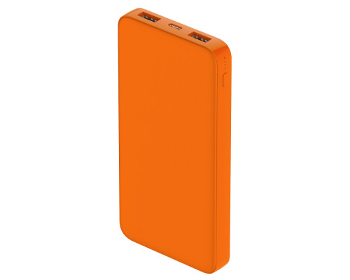 Внешний аккумулятор Polus, 10000 Mah, софт-тач покрытие, оранжевый Внешний аккумулятор Polus, 10000 Mah, софт-тач покрытие, оранжевый