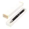 Ручка Senator в коробке Cradle белой с позолотой, чёрная