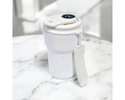 Термокружка Clive с дисплеем, белого цвета