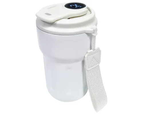 Термокружка Clive с дисплеем, белого цвета