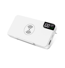 Внешний аккумулятор gPro QI, с беспроводной зарядкой 10000 mAh, белый
