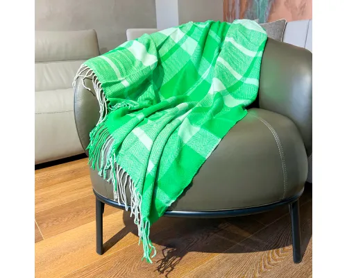 Плед акриловый Glama, зеленый