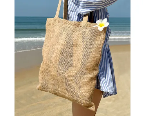 Cумка хозяйственная  Bagsy Jute 270 г/м2, бежевая