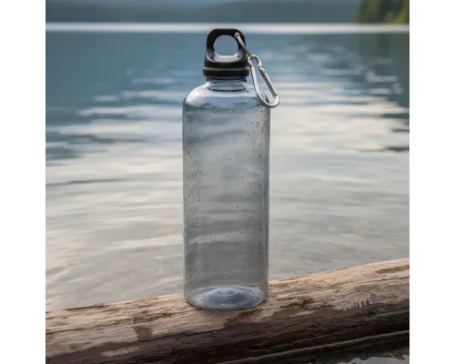 Бутылка пластиковая для воды Clipster, чёрный