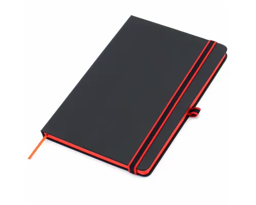Ежедневник A5 недатированный Sir Lewis в твёрдом переплёте, красный кант