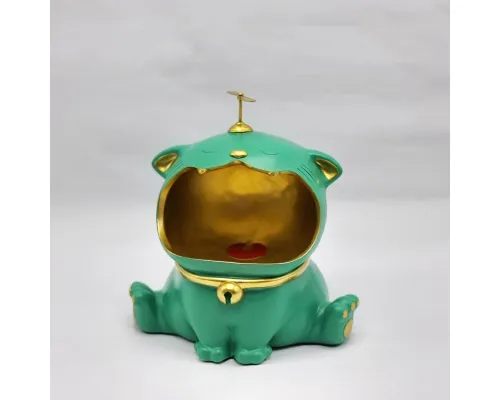 Статуэтка хранитель Кот большой, изумруд