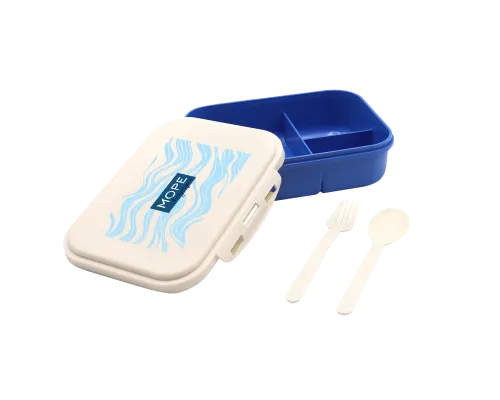 Ланчбокс (контейнер для еды) Ulf из пшеничного волокна, синий