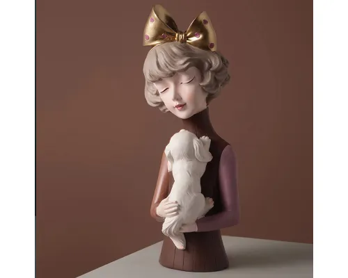 Статуэтка "Девушка со щенком"