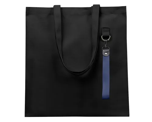 Сумка для покупок LUMISSA 325 г/м² с ремувкой, чёрный/тёмно-синий