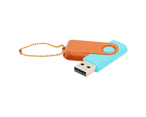 Флешка Designer To Go 2.0 USB 16Gb, бирюзовый/оранжевый