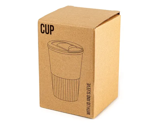 Термостакан пластиковый Wavy с манжетой, синий