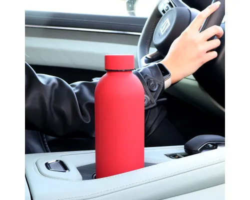 Термобутылка Perfecto софт-тач, красный