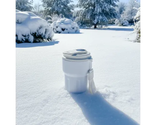 Термокружка Clive с дисплеем, белого цвета