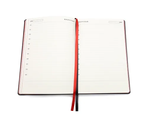 Ежедневник A5 недатированный Efemero в мягком переплёте, черно-красный
