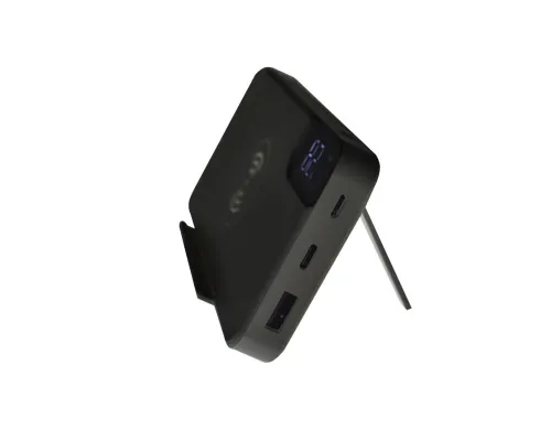 Внешний аккумулятор gPro QI, с беспроводной зарядкой 10000 mAh, черный