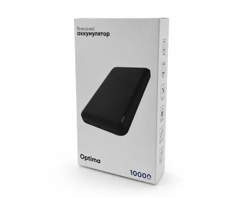 Внешний аккумулятор Optima, 10000 Mah, черный