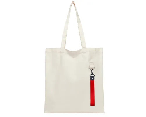 Сумка для покупок LUMISSA 325 г/м² с ремувкой, натуральный/красный