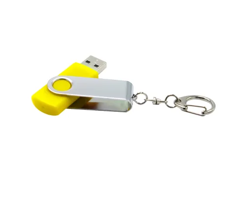 Флешка Twist 16 Гб в футляре, желтая