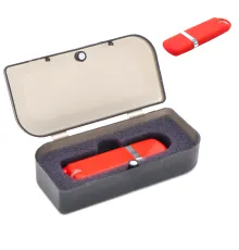 Флешка Shape с покрытием Софт Тач в футляре, красный