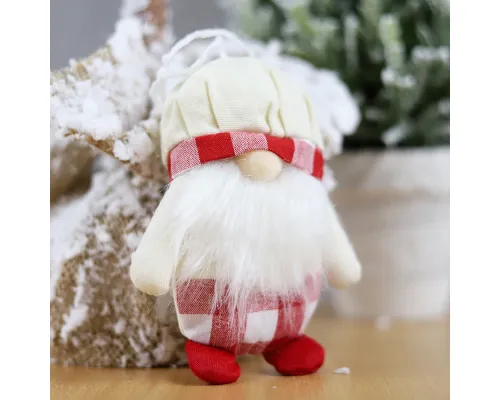 Новогоднее украшение рождественские гномы Виллен, бежевый