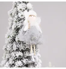 Новогоднее украшение Рождественский ангел, серый