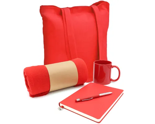 Подарочный набор Тепло и вдохновение, красный