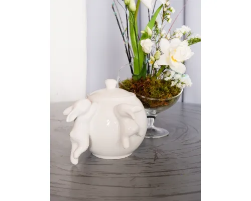 Сахарница с кроликами (NEW), 1000 мл, Белый