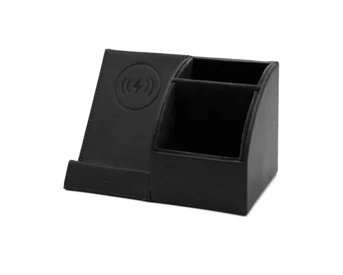 Настольный органайзер Prestige c беспроводной зарядкой, черный