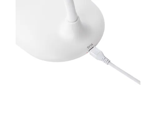 Лампа с колонкой и беспроводной зарядкой Alladin, белая