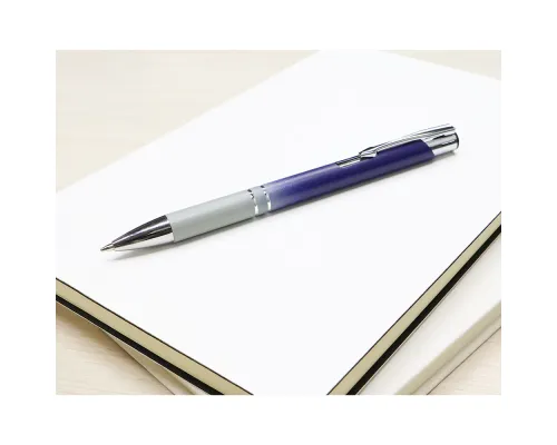 Ручка металлическая Britney градиент, тёмно-синий
