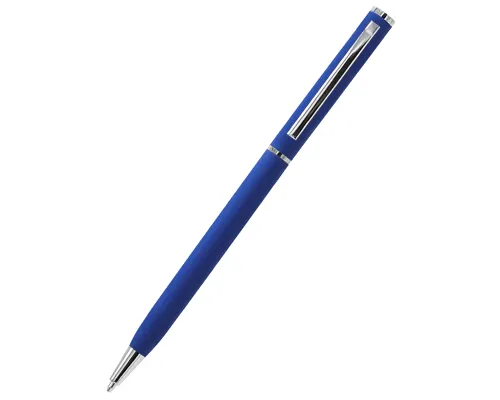 Ручка металлическая Tinny Soft софт-тач, синяя